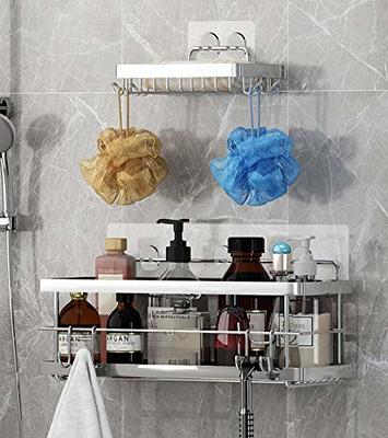 Organizer Suction cups for Bathroom Stick On Shelves Corner Shower Caddy 2  Pack