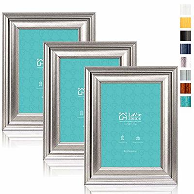 Lavie Home 5x7 Picture Frames (6 Pack, Gold) Simple Designed Photo Frame with High Definition Glass for Wall Mount & Table Top Display, Set of 6