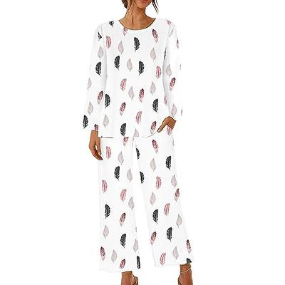 RH Women's Pajama Set Polka Soft Fleece Two-Piece Set Loungewear