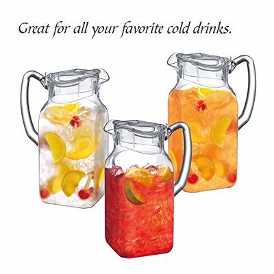 Amazing Abby - Quadly - Acrylic Pitcher (64 oz), Clear Plastic Water Pitcher  with Lid, Fridge Jug, BPA-Free, Shatter-Proof, Great for Iced Tea, Sangria,  Lemonade, Juice, Milk, and More - Yahoo Shopping