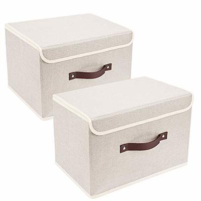 TYEERS Foldable Storage Boxes with Lids 2 Pack Fabric Storage Bins with  Lids, Closet Organizers for Clothes Storage, Room Organization, Office  Storage, Toys - Beige - Yahoo Shopping