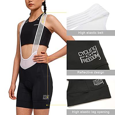 Santic Cycling Bib Tights Women Padded Cycling Bib Pants for Women with  Pocket Breathable