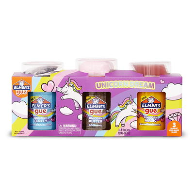 Elmer's Gue Premade Slime, Unicorn Dream Slime Kit, Includes Fun, Unique  Add-Ins, Variety Pack, 3 Count - Yahoo Shopping