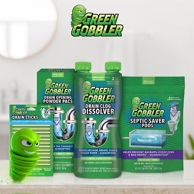 Green Gobbler Liquid Hair Drain Clog Remover & Cleaner, For Toilets, Sinks,  Tubs - Septic Safe, 2 Pack - Yahoo Shopping