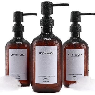 Supforce Shampoo and Conditioner Dispenser, 16.9oz Refillable