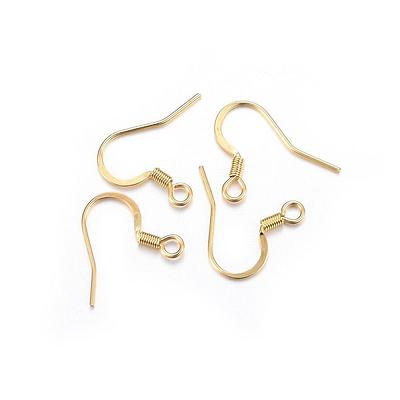 Gold Surgical Steel Earring Hooks Circle Earring Wire Steel