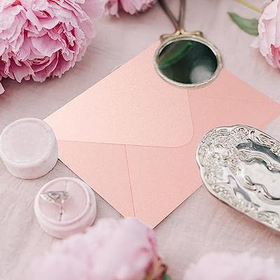 Soft Pink Pearl Envelopes 5x7-100 PCS Goefun Pink Metallic Envelopes, A7  Euro Flap Envelopes for Wedding Invitations, Save the Dates, Thinking of  You, 5.25 x 7.25 inches - Yahoo Shopping