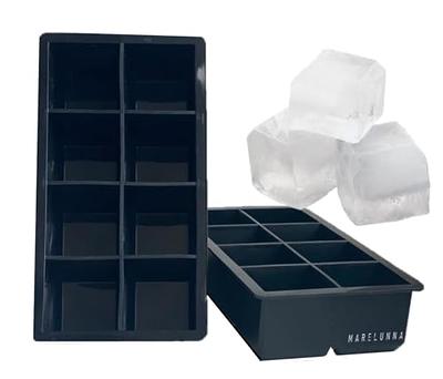 AIBIRUI Rose Ice Cube Mold,2 inch Whiskey Ice Cubes,Large Silicone Ice Cube  Tray with