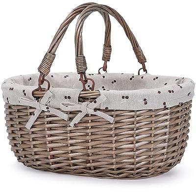 Wicker Basket Gift Baskets Empty Oval Willow Woven Picnic Basket