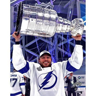 Anthony Cirelli Tampa Bay Lightning Unsigned 2021 Stanley Cup Champions Raising Photograph