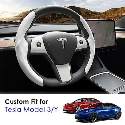 Couvre-volant en daim Custom Fit pour Tesla Model 3 Y 2017-2022 2023 Non  Slip Wheel Protector Cover Respirant