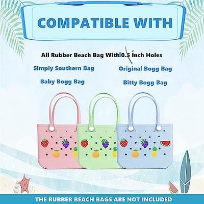 TOYORK Bag Charms for Bogg Bag Accessories Decorative Bogg Bag Charms  Insert Alphabet Lettering for Beach Tote Rubber Beach Bag