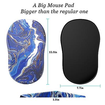 hueilm Ergonomic Mouse Pad Wrist Support,Pain Relief Mouse Pads with Wrist  Rest,Entire Memory Foam Mouse Pad with Non-Slip PU Base,Comfortable