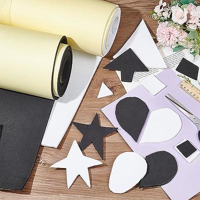 6 PCS Craft Black Adhesive Back Felt Sheets 1.6 Mm Thick Fabric Sticky Back