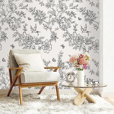 Watercolor Floral Wallpaper Peel and Stick Removable Floral Wallpaper Self  Adhesive Vinyl Flower Contact Paper for Decorative Bedroom Home Wall