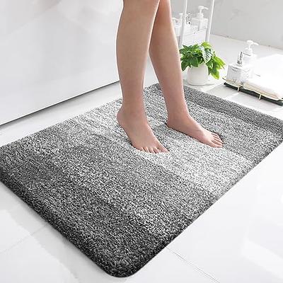 AMOAMI Bath-Mat,Ultra Thin Bathroom Rugs,Rubber Bath Mats for Bathroom Non  Slip,Absorbent Bath Rug for Bathroom Floor, Shower, Sink (20x 32, Grey) -  Yahoo Shopping