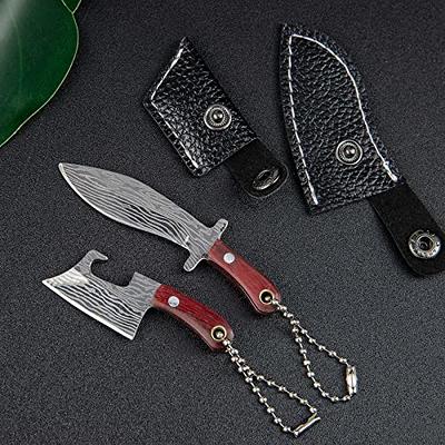 Mini Knife Set, Mini Pocket Knife Set, Tiny Knife Chef Keychain