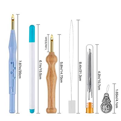 DIY Crafts Tools Large Eye Needles Stainless Steel Embroidery Cross Stitch  Knitting Yarn Sewing Hand Crochet Hook Set Kit