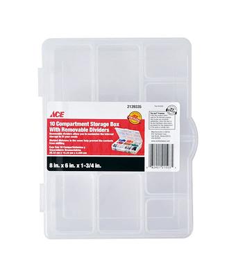 Ace 2-3/4 in. W X 1-1/4 in. H Tool Storage Bin Plastic 6 compartments Clear  - Yahoo Shopping