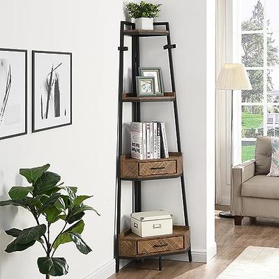 HOOBRO 6-Tier Corner Shelf, Corner Square Rack Display Shelf, Tall Storage  Rack Plant Stand, Corner Bookcase for Small Spaces, Living Room, Home  Office, Kitchen, Rustic Brown and Black BF55CJ01 - Yahoo Shopping