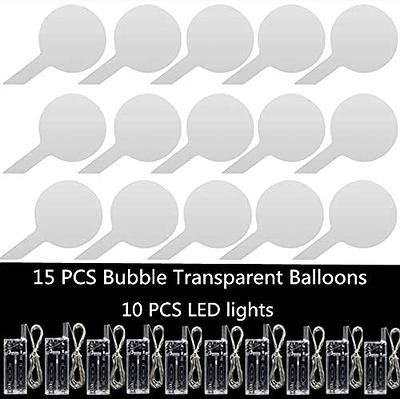 10 PCS LED Light Up BoBo Balloons 20 Clear Bubble Balloon
