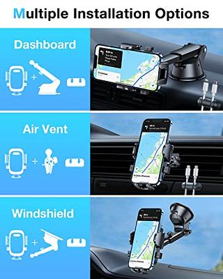 Magnetic Car Phone Holder for Dashboard Windshield Air Vent Long Arm Suction  Cup