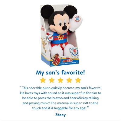 Disney Baby 11-inch Hide-and-Seek Mickey Mouse Interactive Plush, Pretend  Play, Kids Toys for Ages 09 Month by Just Play