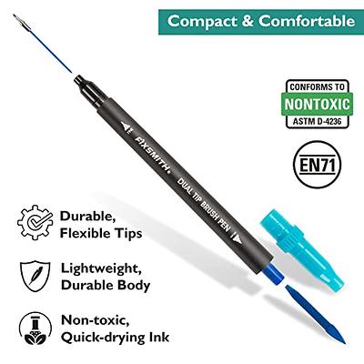 Dual Tip Art Marker Pens Fine Point Bullet Journal Pens & Colored Brush Markers for Kid Adult