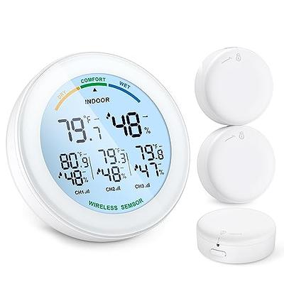 Ankilo Indoor Outdoor Thermometer, Digital Thermometer Wireless with 3  Sensors, Room Thermometer Indoor with Touchscreen Min/Max Records & LCD  Backlight for Home - Yahoo Shopping