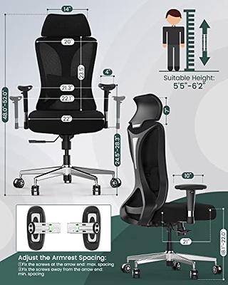 Raynesys Big and Tall Office Chair for Heavy People, 400LBS Capacity with  Wide Seat,Heavy Duty Material, Adjustable Armrests, Ergonomic Executive  Chair for Home Office with Strong Lumbar Support,Black - Yahoo Shopping