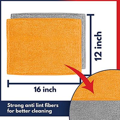 KTT Thickened Magic Cleaning Cloth,Reusable Microfiber Cleaning Cloth.Lint  Free Cloth for Home,Window,Mirror Glass and Cars.(12 x 16,5 Pack)