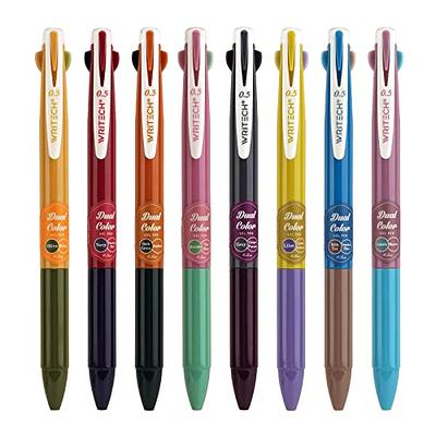 WRITECH Gel Pens Fine Point: Retractable Assorted Color Ink Pen Smooth Writing 8ct Multi Colored 0.7mm Medium Point for Journaling Coloring No Bleed