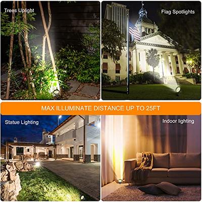 APONUO LED Solar Spotlights 2W Solar Powered Landscape Lights Outdoor Spotlights