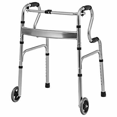 Adjustable Foldable Movable Iron Pipe Walker for Disabled and The