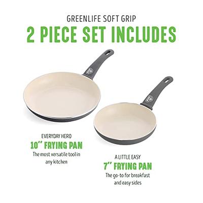 GreenLife Soft Grip Healthy Ceramic Nonstick, 7 And 10 Frying