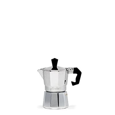 Elegant Foodie Cuban Coffee Maker - Stylish Espresso Moka Pot 6 Cup 10 Oz  For Classical Taste Italian Coffee Enthusiast - Quality Wooden Parts And