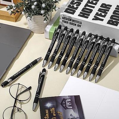 Chuangdi 24 Pcs Christmas Employee Appreciation Pens Gifts Black