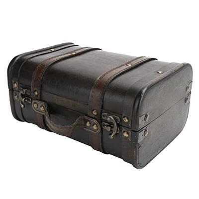Brown jewelry box Big treasure bag Faux leather bag with handle