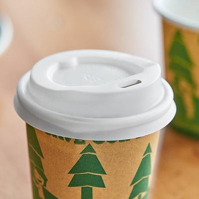 EcoChoice 8 oz. Tall Translucent Compostable Paper Hot Cup Lid - 1000/Case