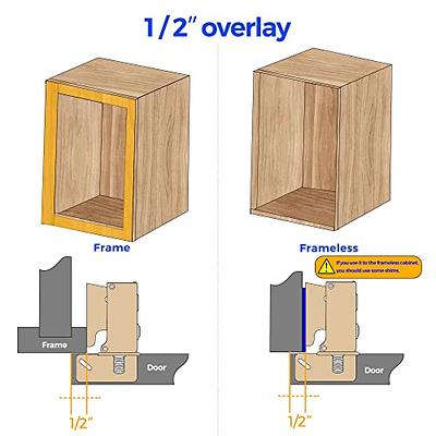 2PCS - Large Kitchen Cabinet Door Hinges Cabinet Door 170 Degree Hinges +  16 Set Screws - Large Angled Door Hinges - No Slots Required - Easy
