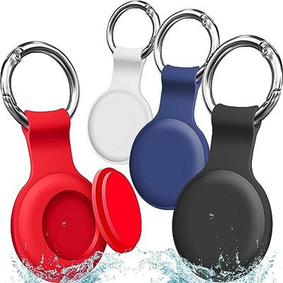 HATALKIN Compatible with AirTag Case Keychain Air Tag Holder Silicone  AirTags Key Ring Cases Tags Chain Apple GPS Item Finders Accessories 4 Pack