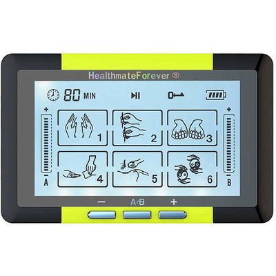 HealthmateForever T12AB2 Touch Screen TENS Muscle Recovery & Pain Relief  Therapy (Silver on White) 