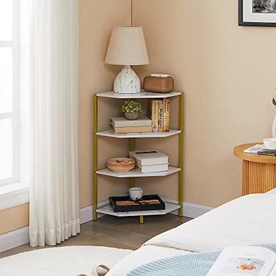 Bathroom Corner Shelf 3 Tier Shelving Rack Unit Grey Display Stand Home  Storage