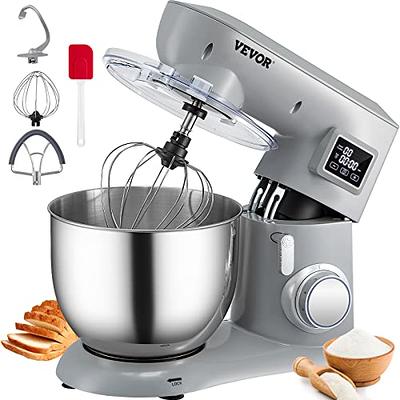 Costway Tilt-Head Stand Mixer 7.5 qt 6 Speed 660W with Dough Hook, Whisk & Beater Red