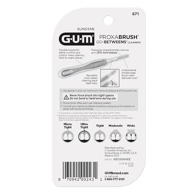 GUM Go-Betweens Tight Proxabrush Cleaners Interdental Brushes - 10