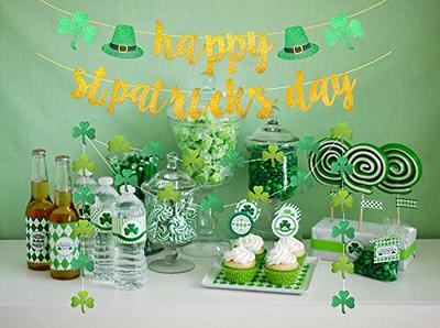 St. Patrick's Day 1st Birthday Party Decorations Kit, Lucky One Garland  Banner Cake Topper Shamrock Irish First Birthday Party Supplies