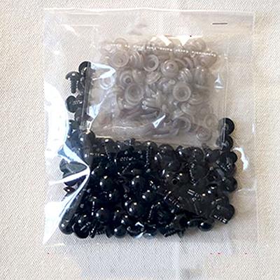  TOAOB 150pcs 14mm Black Plastic Safety Eyes Crafts