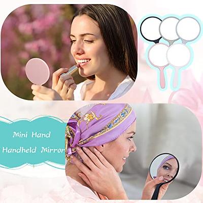 50 Pieces Handheld Mirror Small Hand Mirror with Handle Plastic