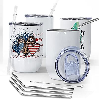 Yummy Sam Stainless Steel Cups with Straws and Lids,Spill-proof