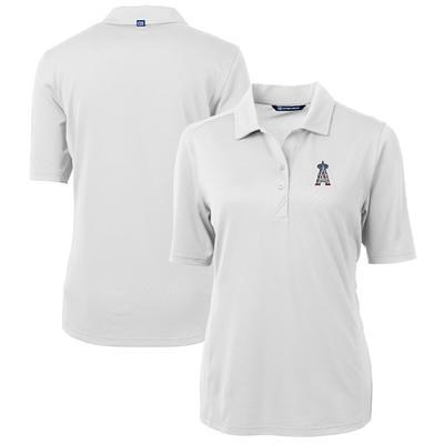 Los Angeles Dodgers Cutter & Buck Prospect Textured Stretch Big & Tall Polo  - White